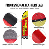 VEVOR Auto Repair Advertising Feather Flag Kit Swooper Flags and Poles 16.3 FT - 45-Degree Angle