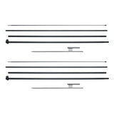 VEVOR Feather Flag Pole Kit 2 Packs Swooper Flag Pole 16.3 ft with Ground Stakes