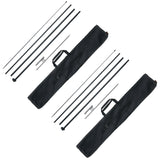 VEVOR Feather Flag Pole Kit 2 Packs Swooper Flag Pole 16.3 ft with Ground Stakes