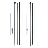 VEVOR Feather Flag Pole Kit 2 Packs Swooper Flag Pole 16.3 ft with Ground Stakes