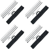 VEVOR Feather Flag Pole Kit 4 Packs Swooper Flag Pole 16.3 ft with Ground Stakes