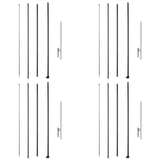 VEVOR Feather Flag Pole Kit 4 Packs Swooper Flag Pole 16.3 ft with Ground Stakes