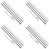 VEVOR Feather Flag Pole Kit 4 Packs Swooper Flag Pole 16.3 ft with Ground Stakes - Extra Image