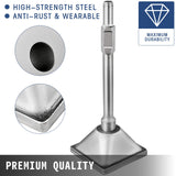 VEVOR Jack Hammer 1-1/8 Tamper Shank, Dirt Tamper 6x6 Compactor Plate with Electric Chisel Dirt Compactor, Demolition Jackhammer Bits Solid Compactor - Front View