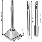 VEVOR Jack Hammer 1-1/8 Tamper Shank, Dirt Tamper 6x6 Compactor Plate with Electric Chisel Dirt Compactor, Demolition Jackhammer Bits Solid Compactor