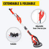Vevor Drywall Sander Electric Drywall Sander 750W Foldable Wall Sander LED Strip Light - Top-Down View