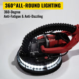 Vevor Drywall Sander Electric Drywall Sander 750W Foldable Wall Sander LED Strip Light - 45-Degree Angle