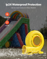 VEVOR Inflatable Bounce House Blower 0.8&1HP 750W for Commercial Bounce House - Top-Down View