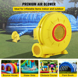 VEVOR Air Blower Pump Fan Bounce House Blower 450W 0.6HP for Inflatable Bouncy - Front View