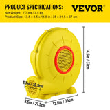 VEVOR Air Blower Pump Fan Bounce House Blower 450W 0.6HP for Inflatable Bouncy - Close-Up Angle