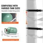 Refrigerant Tank Rack, with 3 x 30-50lb Bottle Tanks, Cylinder Tank Rack 372 × 355 × 1170mm, Refrigerant Cylinder Rack Gas Cylinder Racks and Holders for Freon, Gases, Oxygen, Nitrogen