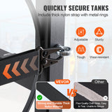 VEVOR Refrigerant Tank Rack, with 3 x 30lbs and Other 3 Small Bottle Tanks, Cylinder Tank Rack 12.79x12.99x47.12 in, Refrigerant Cylinder Rack and Holders for Freon, Gases, Oxygen, Nitrogen - Top-Down View