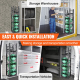 VEVOR Refrigerant Tank Rack, with 3 x 30lbs and Other 3 Small Bottle Tanks, Cylinder Tank Rack 12.79x12.99x47.12 in, Refrigerant Cylinder Rack and Holders for Freon, Gases, Oxygen, Nitrogen - 45-Degree Angle
