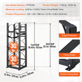 VEVOR Refrigerant Tank Rack, with 2 x 30lbs and Other 3 Small Bottle Tanks, Cylinder Tank Rack 12.79x12.99x47.12 in, Refrigerant Cylinder Rack and Holders for Freon, Gases, Oxygen, Nitrogen - Close-Up Angle