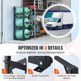 VEVOR Refrigerant Tank Rack, with 3 x 30lbs Bottle Tanks, Cylinder Tank Rack 12.79x12.99x33.07 in, Refrigerant Cylinder Rack Gas Cylinder Racks and