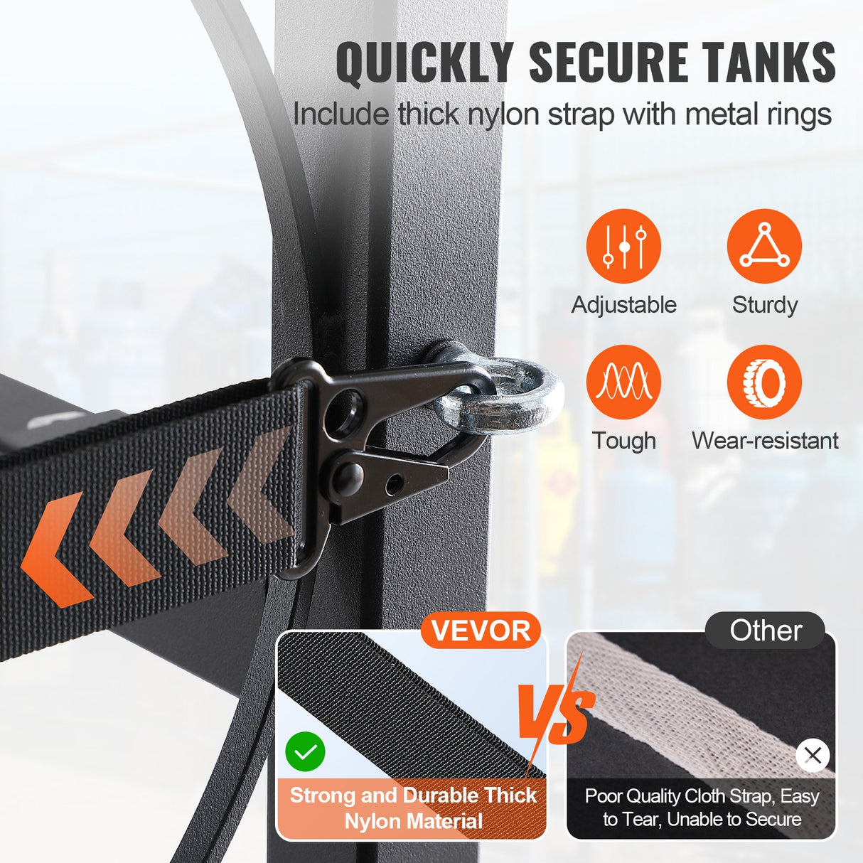VEVOR Refrigerant Tank Rack, with 3 x 30lbs Bottle Tanks, Cylinder Tank Rack 12.79x12.99x33.07 in, Refrigerant Cylinder Rack Gas Cylinder Racks and
