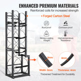 VEVOR Refrigerant Tank Rack, with 1 x 50lb, 2 x 30lb and Other 3 Small Bottle Tanks, Cylinder Tank Rack 15.55x12.99x49.8 in, Refrigerant Cylinder Rack and Holders for Freon, Gases, Oxygen, Nitrogen - Side View