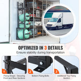 VEVOR Refrigerant Tank Rack, with 1 x 50lb, 2 x 30lb and Other 3 Small Bottle Tanks, Cylinder Tank Rack 15.55x12.99x49.8 in, Refrigerant Cylinder Rack and Holders for Freon, Gases, Oxygen, Nitrogen - Top-Down View