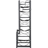 VEVOR Refrigerant Tank Rack, with 1 x 50lb, 2 x 30lb and Other 3 Small Bottle Tanks, Cylinder Tank Rack 15.55x12.99x49.8 in, Refrigerant Cylinder Rack and Holders for Freon, Gases, Oxygen, Nitrogen