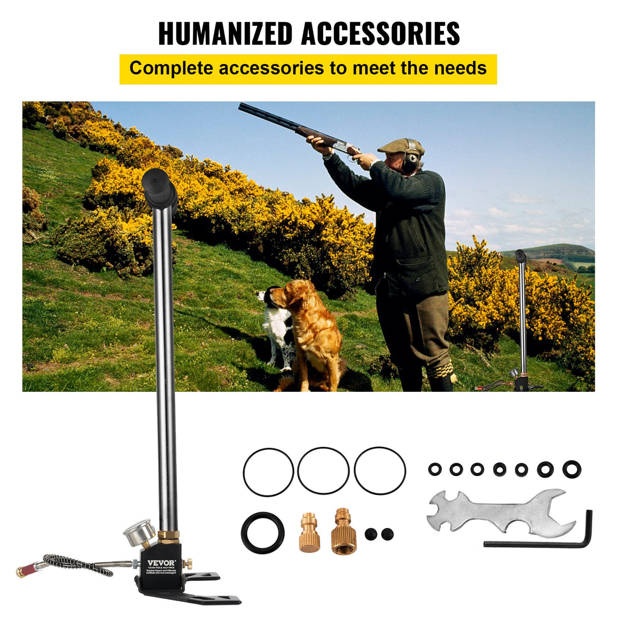 VEVOR High Pressure Hand Pump 3 Stage up to 4500 psi PCP Pump Safe and Convenient Airgun PCP Pump High Pressure Hand Pump for High Pressure Tires and