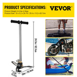 VEVOR High Pressure Hand Pump 3 Stage up to 4500 psi PCP Pump Safe and Convenient Airgun PCP Pump High Pressure Hand Pump for High Pressure Tires and Pre-Charged Pneumatic Airguns - Close-Up Angle