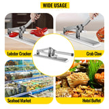 VEVOR Stone Crab Cracker with 2 Seafood Picks, Aluminum & Stainless Steel Construction Shellfish Shucker, Seafood Tools Set for Lobster and Crab Legs - Close-Up Angle