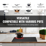 VEVOR Built-in Electric Cooktop Radiant Ceramic Cooktop 4 Burners 23.2x20.5 inch - Top-Down View