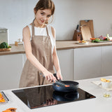 VEVOR Built-in Electric Cooktop Radiant Ceramic Cooktop 4 Burners 23.2x20.5 inch - Low Angle