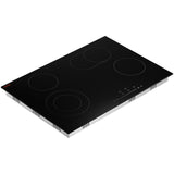 VEVOR Built-in Electric Cooktop Radiant Ceramic Cooktop 4 Burners 30.3x20.5 inch - Low Angle