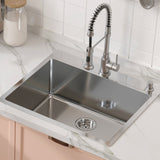 VEVOR Kitchen Sink, 304 Stainless Steel Drop-In Sinks, Top Mount Single Bowl Basin with Accessories(Pack of 2), Household Dishwasher Sinks for Workstation, RV, Prep Kitchen, and Bar Sink, 25 inch - Close-Up Angle