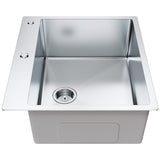 VEVOR Kitchen Sink, 304 Stainless Steel Drop-In Sinks, Top Mount Single Bowl Basin with Accessories(Pack of 2), Household Dishwasher Sinks for Workstation, RV, Prep Kitchen, and Bar Sink, 25 inch - Extra Image