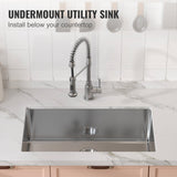 VEVOR Kitchen Sink, 304 Stainless Steel Drop-In Sinks, Undermount Single Bowl Basin with Accessories(Pack of 3), Household Dishwasher Sinks for Workstation, RV, Prep Kitchen, and Bar Sink, 30 inch