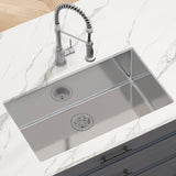 VEVOR Kitchen Sink, 304 Stainless Steel Drop-In Sinks, Undermount Single Bowl Basin with Accessories(Pack of 3), Household Dishwasher Sinks for Workstation, RV, Prep Kitchen, and Bar Sink, 30 inch