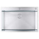 VEVOR Kitchen Sink, 304 Stainless Steel Drop-In Sinks, Top Mount Single Bowl Basin with Accessories(Pack of 3), Household Dishwasher Sinks for
