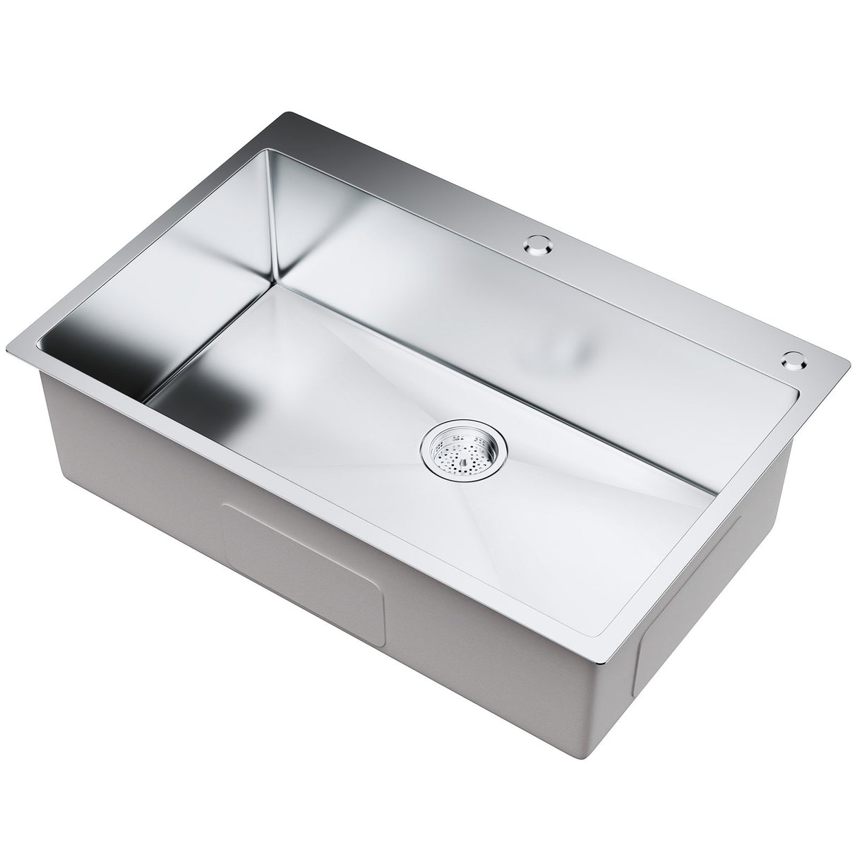 VEVOR Kitchen Sink, 304 Stainless Steel Drop-In Sinks, Top Mount Single Bowl Basin with Accessories(Pack of 3), Household Dishwasher Sinks for