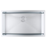 VEVOR Kitchen Sink, 304 Stainless Steel Drop-In Sinks, Undermount Single Bowl Basin with Accessories(Pack of 3), Household Dishwasher Sinks for