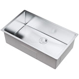 VEVOR Kitchen Sink, 304 Stainless Steel Drop-In Sinks, Undermount Single Bowl Basin with Accessories(Pack of 3), Household Dishwasher Sinks for Workstation, RV, Prep Kitchen, and Bar Sink, 32 inch - Extra Image
