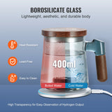 VEVOR Hydrogen Water Cup, 400 ml / 14.1 oz Hydrogen Generator, SPE Technology Portable Hydrogen Water Ionizer Machine with Wireless Charging Base,