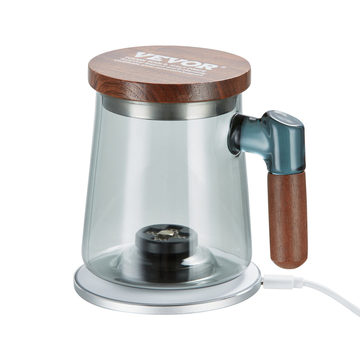VEVOR Hydrogen Water Cup, 400 ml / 14.1 oz Hydrogen Generator, SPE Technology Portable Hydrogen Water Ionizer Machine with Wireless Charging Base,