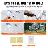 VEVOR Inflatable Bumper Ball 1-Pack, 4FT/1.2M Body Sumo Zorb Balls for Teen & Adult, 0.8mm Thick PVC Human Hamster Bubble Balls for Outdoor Team Gaming Play, Bumper Bopper Toys for Garden, Yard, Park - 45-Degree Angle