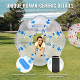 VEVOR Inflatable Bumper Balls 2-Pack, 4FT/1.2M Body Sumo Zorb Balls for Teen & Adult, 0.8mm Thick PVC Human Hamster Bubble Balls for Outdoor Team Gaming Play, Bumper Bopper Toys for Garden, Yard, Park - Top-Down View
