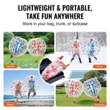 VEVOR Inflatable Bumper Balls 2-Pack, 4FT/1.2M Body Sumo Zorb Balls for Teen & Adult, 0.8mm Thick PVC Human Hamster Bubble Balls for Outdoor Team Gaming Play, Bumper Bopper Toys for Garden, Yard, Park - Rear View