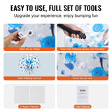 VEVOR Inflatable Bumper Ball 1-Pack, 4FT/1.2M Body Sumo Zorb Balls for Teen & Adult, 0.8mm Thick PVC Human Hamster Bubble Balls for Outdoor Team Gaming Play, Bumper Bopper Toys for Garden, Yard, Park - 45-Degree Angle