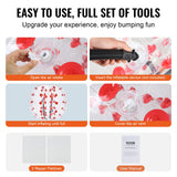 VEVOR Inflatable Bumper Ball 1-Pack, 4FT/1.2M Body Sumo Zorb Balls for Teen & Adult, 0.8mm Thick PVC Human Hamster Bubble Balls for Outdoor Team Gaming Play, Bumper Bopper Toys for Garden, Yard, Park - 45-Degree Angle