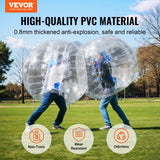 VEVOR Inflatable Bumper Balls 2-Pack, 4FT/1.2M Body Sumo Zorb Balls for Teen & Adult, 0.8mm Thick PVC Human Hamster Bubble Balls for Outdoor Team