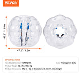 VEVOR Inflatable Bumper Balls 2-Pack, 4FT/1.2M Body Sumo Zorb Balls for Teen & Adult, 0.8mm Thick PVC Human Hamster Bubble Balls for Outdoor Team