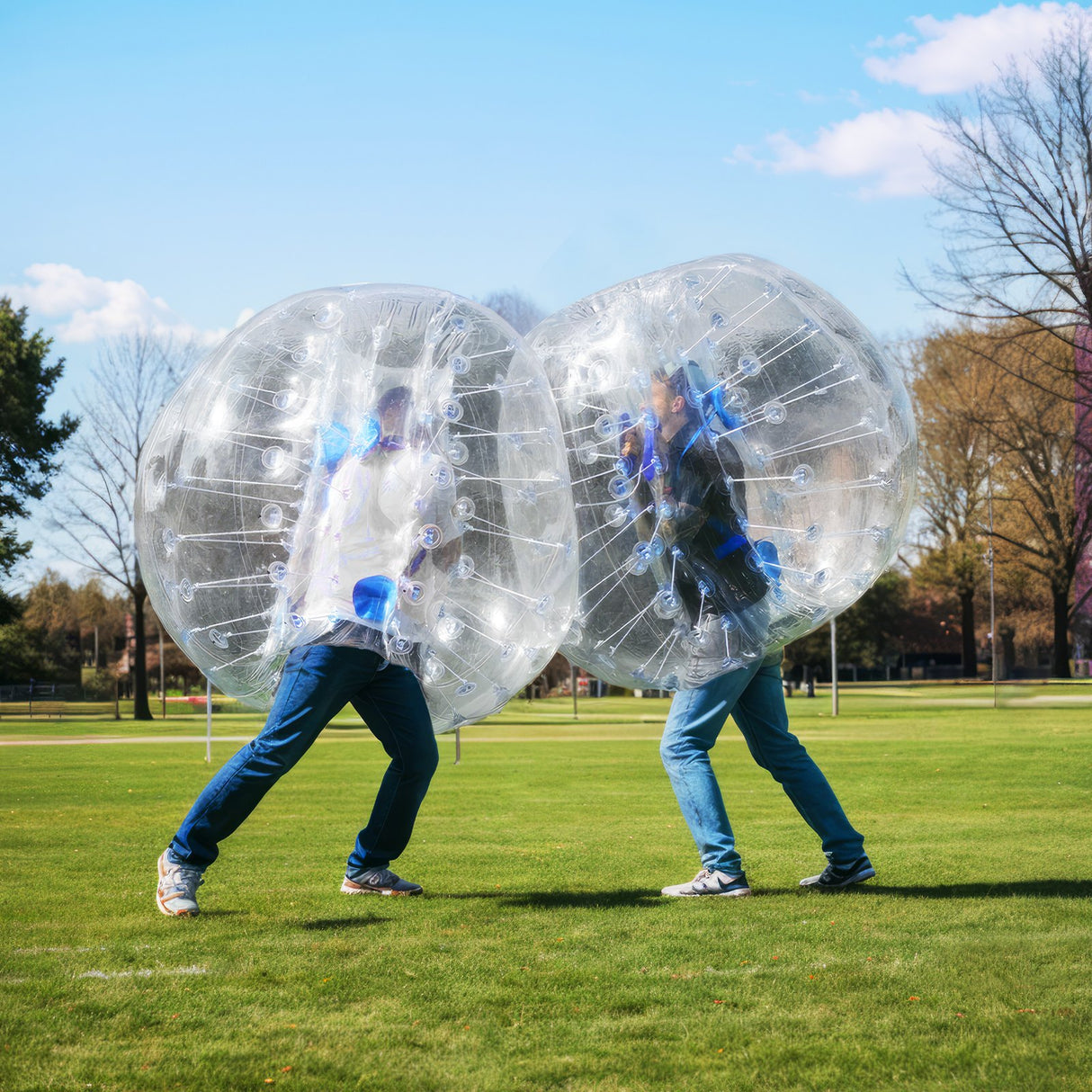 VEVOR Inflatable Bumper Balls 2-Pack, 4FT/1.2M Body Sumo Zorb Balls for Teen & Adult, 0.8mm Thick PVC Human Hamster Bubble Balls for Outdoor Team