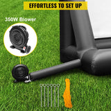 VEVOR 6x4m Inflatable Projector Screen Movie Screen Outdoor Theater w/Blower - Side View
