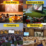 VEVOR 6x4m Inflatable Projector Screen Movie Screen Outdoor Theater w/Blower - Close-Up Angle