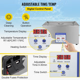 VEVOR Digital Ultrasonic Cleaner 30L Ultrasonic Cleaning Machine 40kHz Sonic Cleaner Machine 316 & 304 Stainless Steel Ultrasonic Cleaner Machine with Heater & Timer for Cleaning Jewelry Glasses Watch - Side View